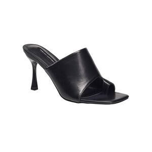 New French Connection Black Kelly Toe Loop High Heel Sandals Women's Size 8.5